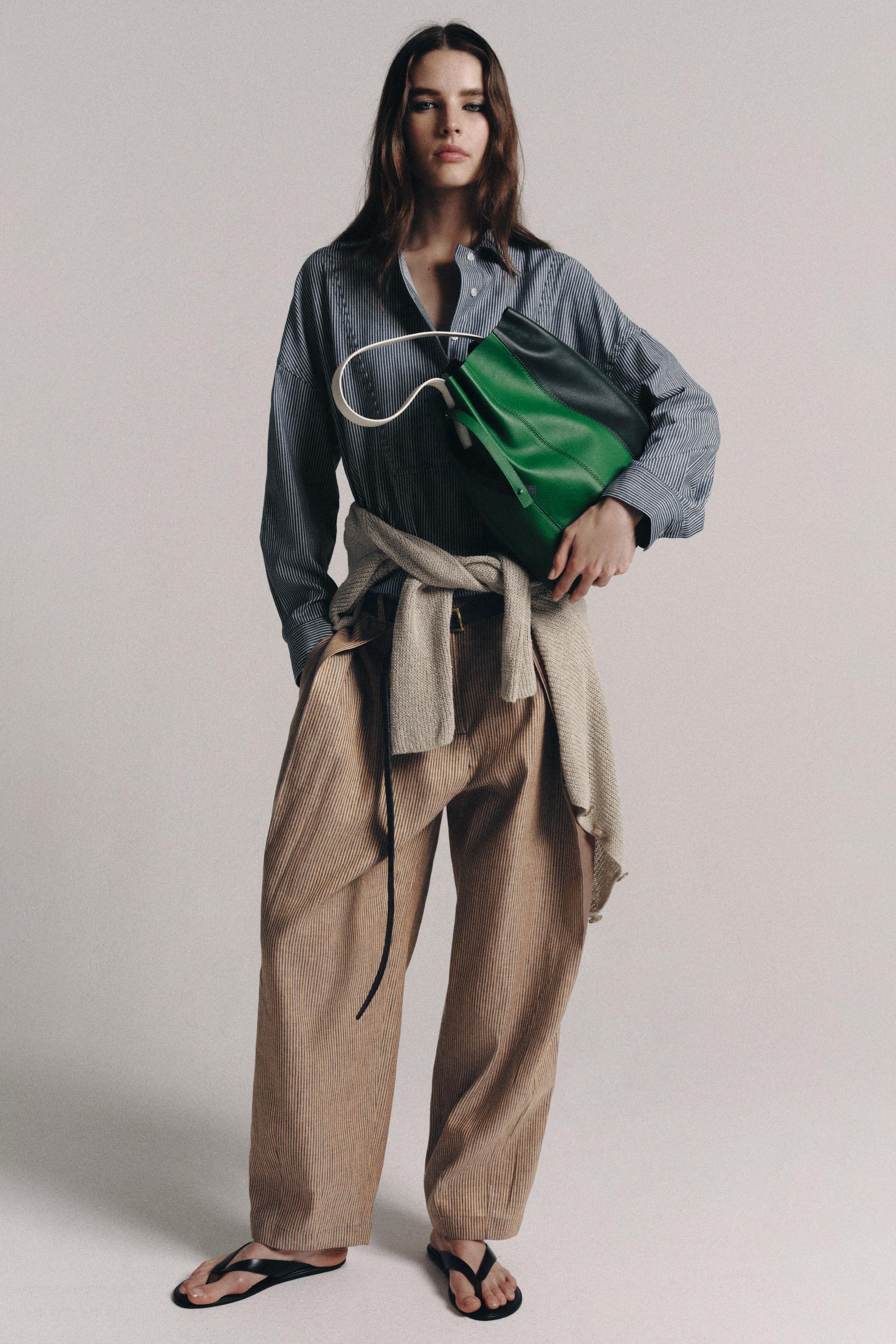 LINEN BLEND DARTED PANTS ZW COLLECTION